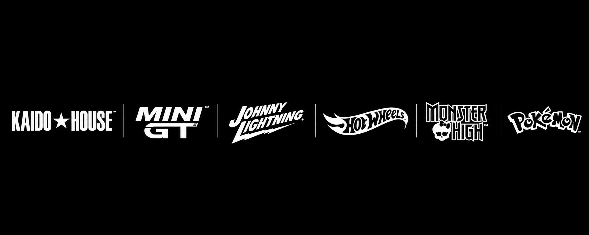 Kaido House, Mini GT, Johnny Lightning, Hot Wheels, Monster High y Pokémon